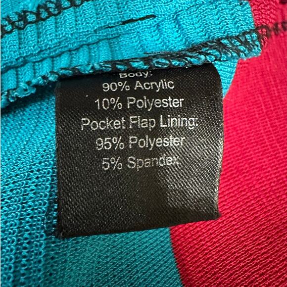 Misook Cardigan Color Block Striped Knit Jacket - Picture 8 of 9